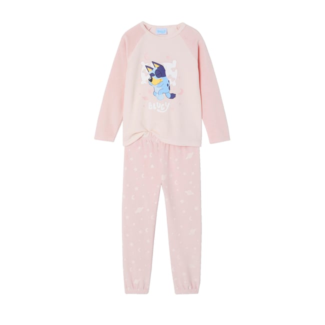 Pyjama en velours Bluey rose pâle <span itemprop=