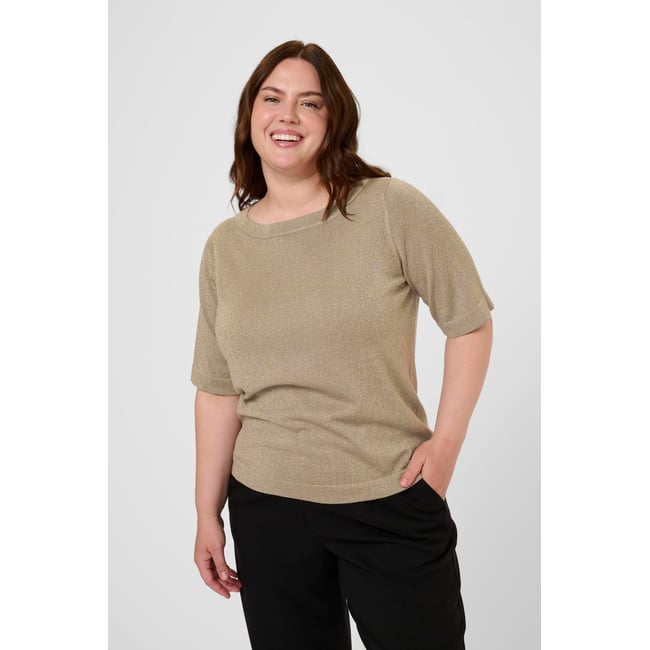 Pullover tricoté marron morel <span itemprop=