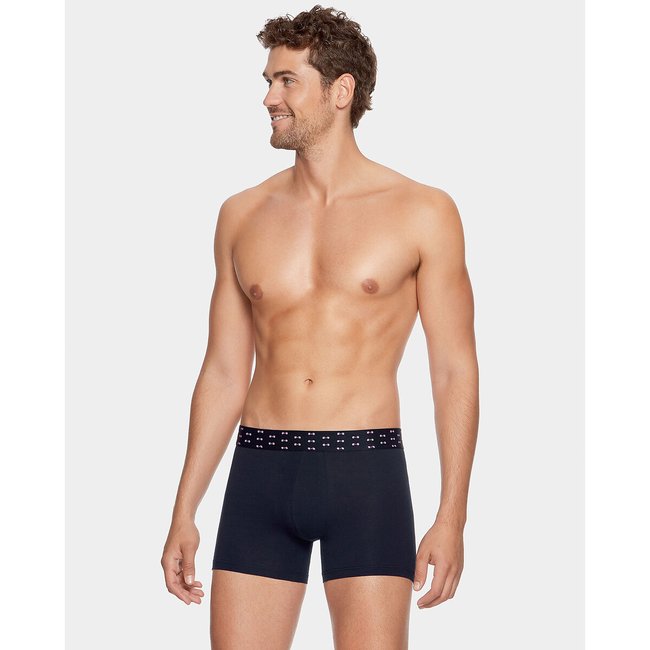 Lot de 2 boxers bleu marine + bleu denim <span itemprop=