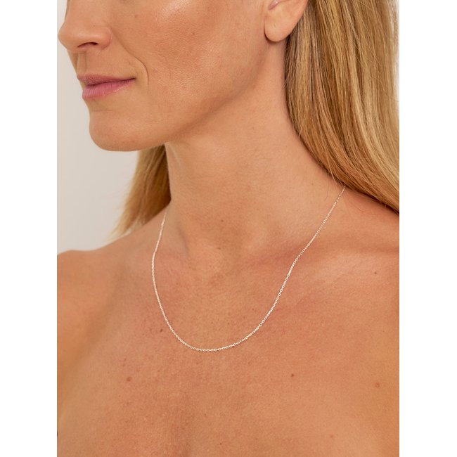 Chaîne maille forçat argent argent <span itemprop=
