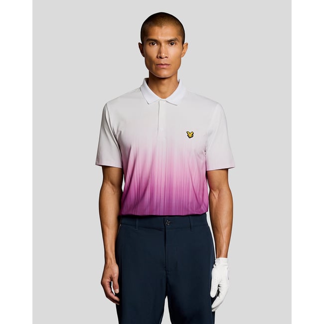 Polo dégradé violet techno <span itemprop=