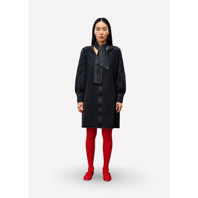 Robe  en coton AUBEPINE noir <span itemprop=