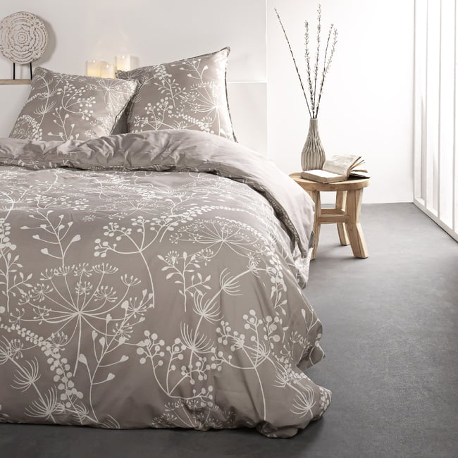 Parure de lit imprimé imprimé Floral coton SUNSHINE KIDDY beige <span itemprop=
