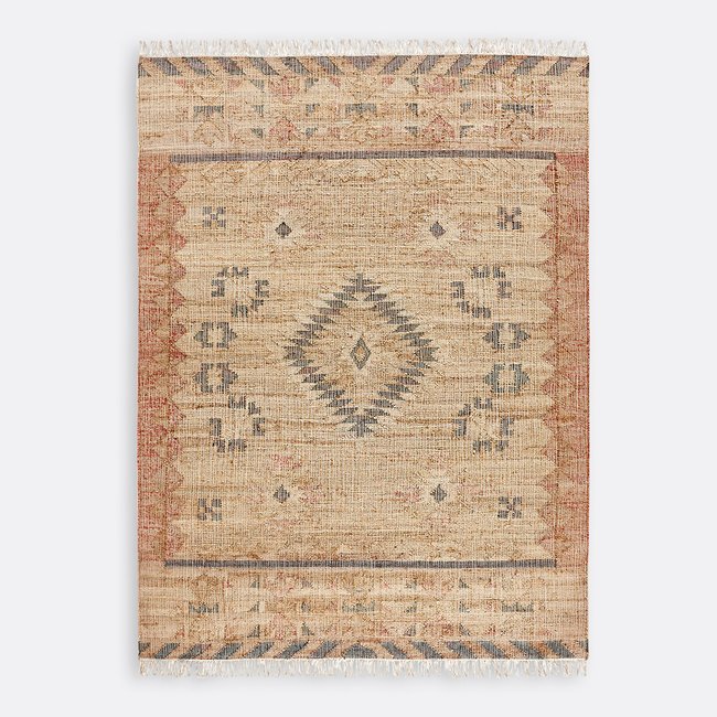 Tapis kilim effet used XXL, Navaja multicolore <span itemprop=