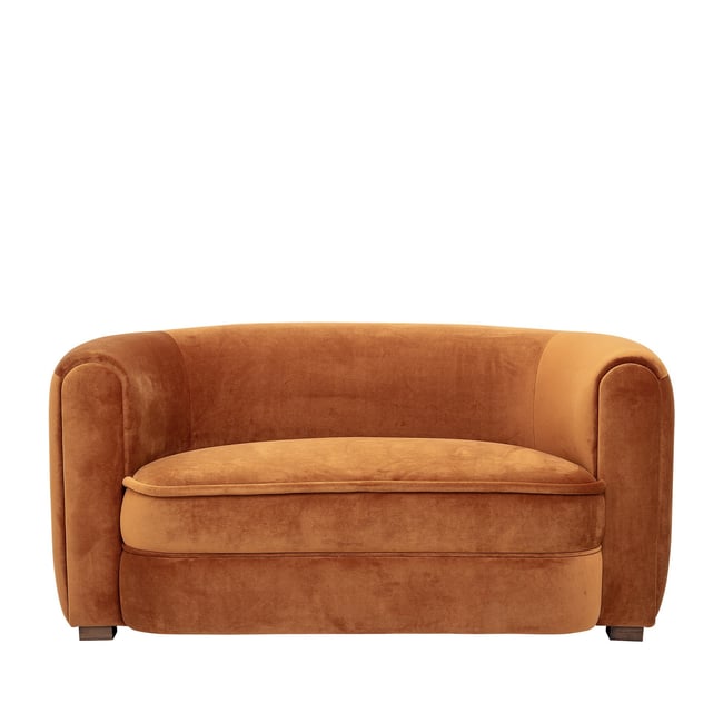 Canapé en polyester 2 places Malala Couleur marron <span itemprop=