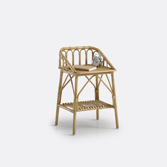 Vintage-Nachttisch Malu, Rattan rattan natur <span itemprop=