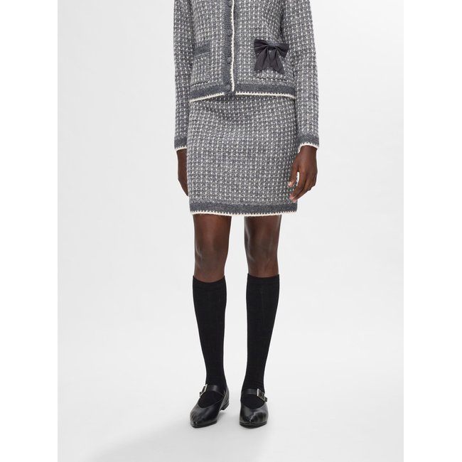 Mini-jupe SELECTED FEMME gris - volcanic ash <span itemprop=