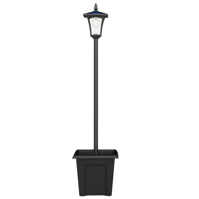 Lampadaire d'extérieur ABS Noir Couleur noir <span itemprop=
