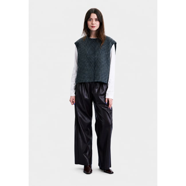 Gilet Harrison en laine HARRISON bleu marine <span itemprop=