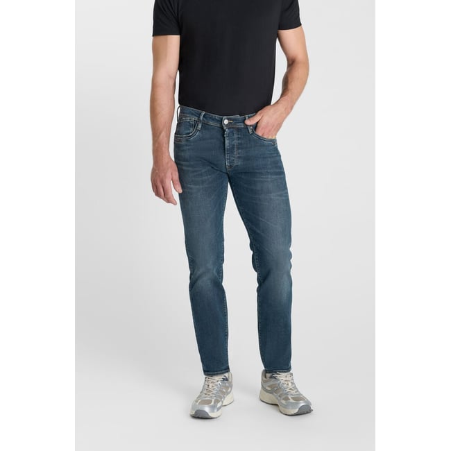 Jeans slim stretch 700/11, longueur 34 blue / khaki <span itemprop=