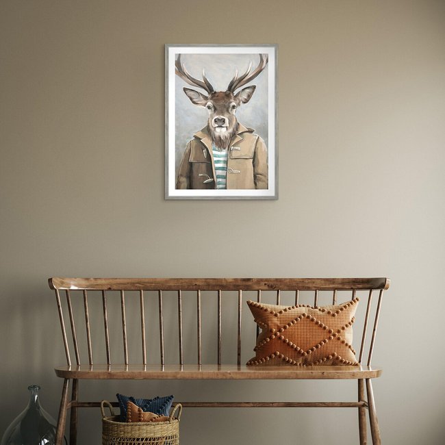50x70cm Clive Framed Print, multi-coloured, SO'HOME
