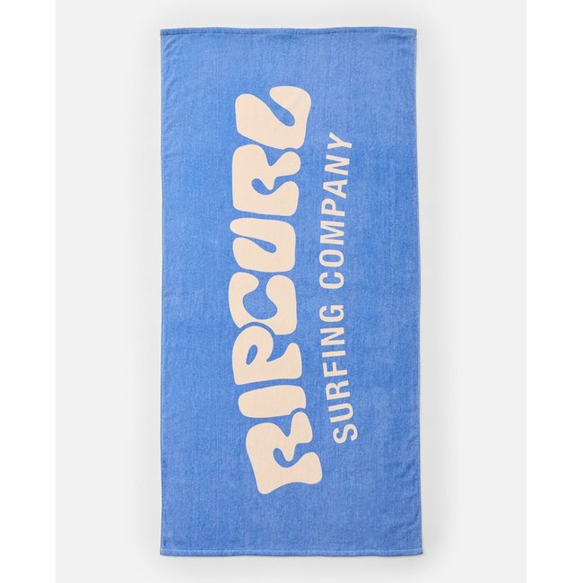 Serviette de plage Graphic bleu/naturel <span itemprop=