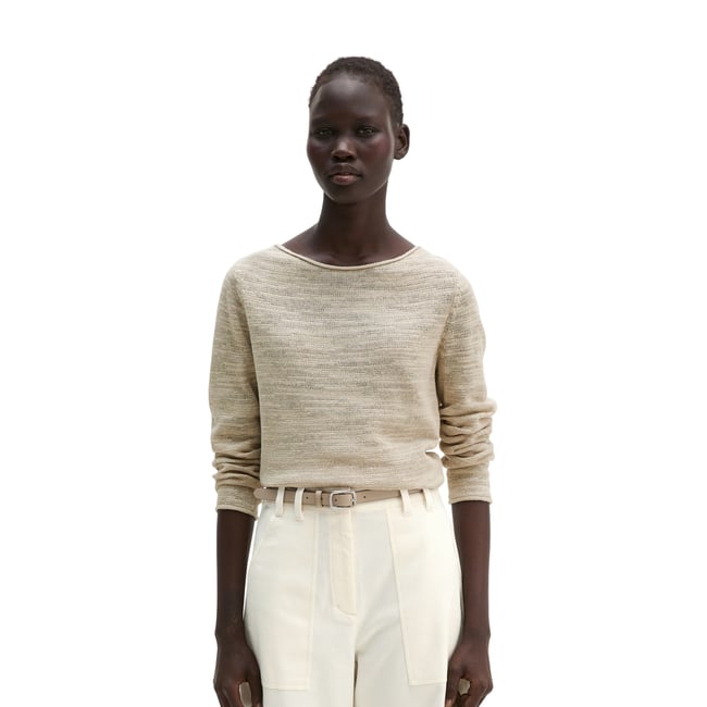 Pull slub slim en mélange de lin et de coton - MARC O'POLO