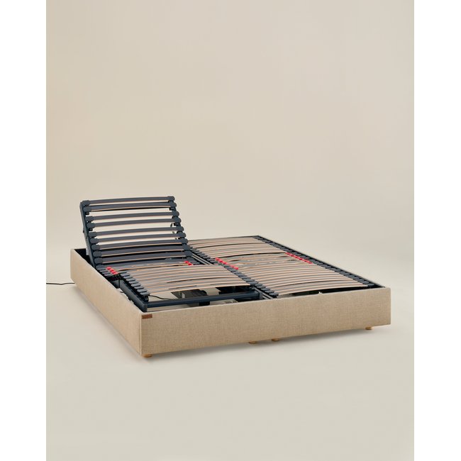 Sommier électrique en lin Couleur lin naturel <span itemprop=