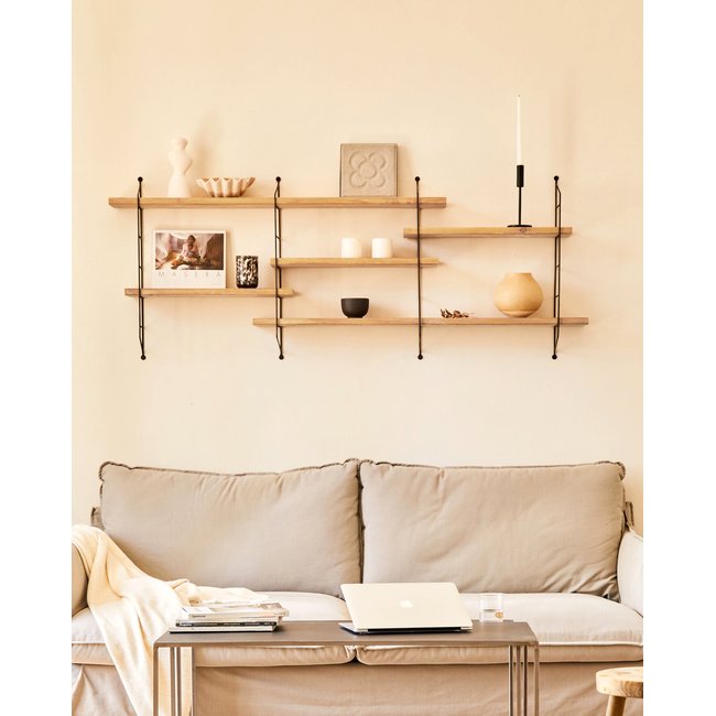 Étagère en bois de pin - DEMIAN Couleur chêne <span itemprop=