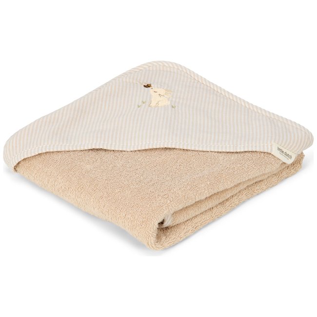 Cape de bain blanc, beige <span itemprop=