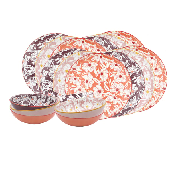 Service 18 pièces, OPHELIA Couleur rose <span itemprop=