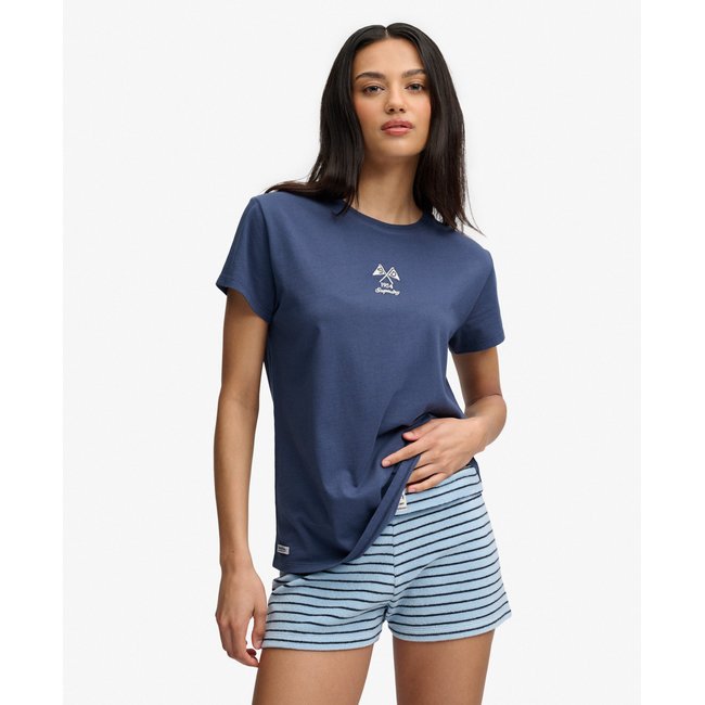 T-shirt Motif Nautique Heritage bleu marine standard <span itemprop=
