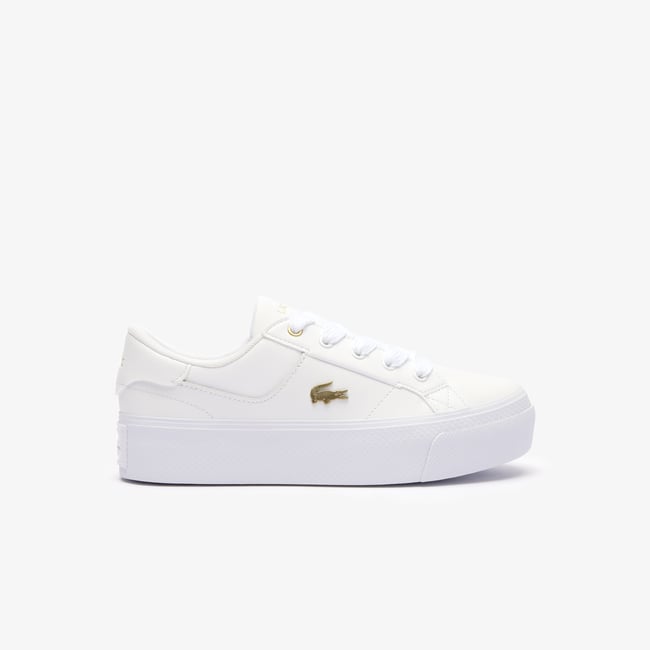 Sneakers Ziane Platform femme en cuir blanc-216 <span itemprop=
