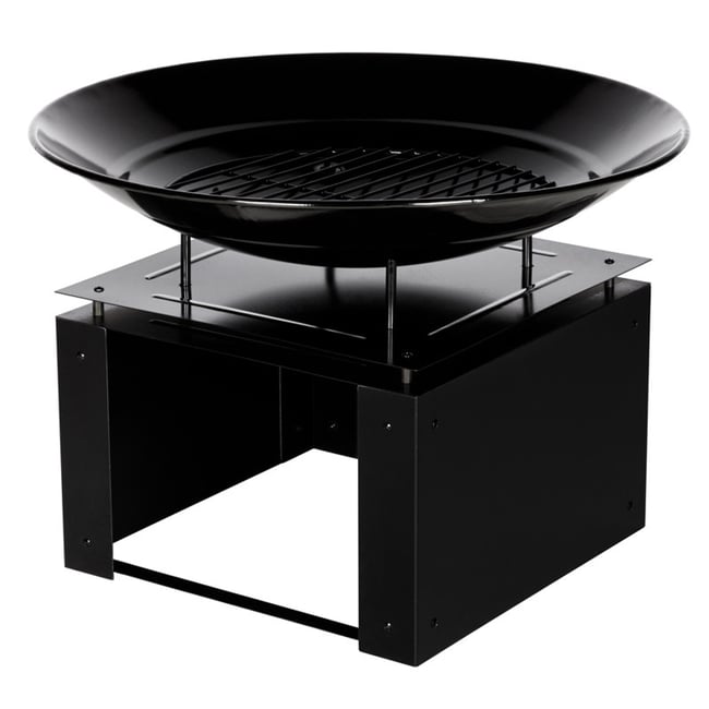 Brasero de cuisson + range bûches noir, noir, noir <span itemprop=