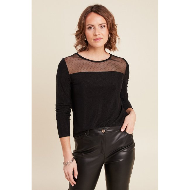 T-shirt manches longues noir <span itemprop=