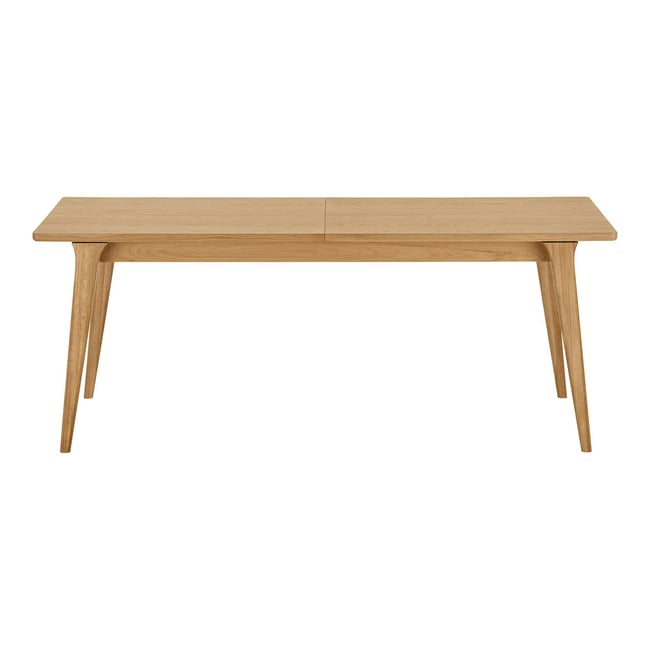Table plaqué chêne extensible 10/12 places KALKIE Couleur chêne clair <span itemprop=