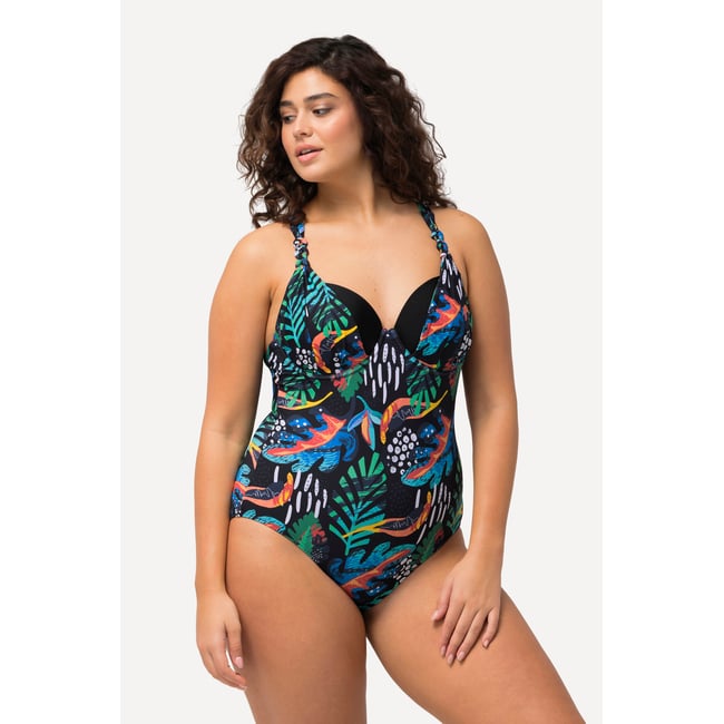 Maillot de bain à paillettes noir <span itemprop=
