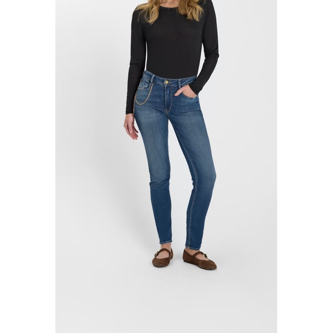 Jeans push-up slim taille haute PULP, longueur 34 blue <span itemprop=