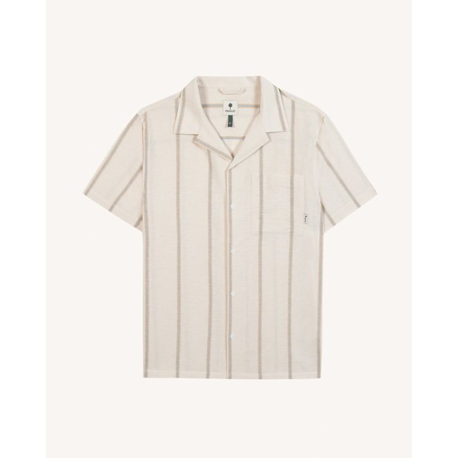 Chemise PAIOLIVE PAIOLIVE écru et bleu <span itemprop=