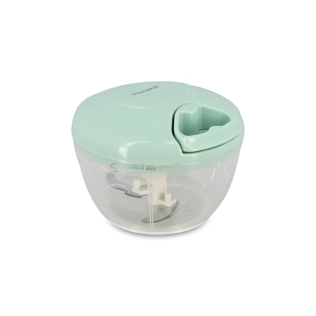 Mini hachoir rapide en polypropylène blanc-inox-transparent <span itemprop=