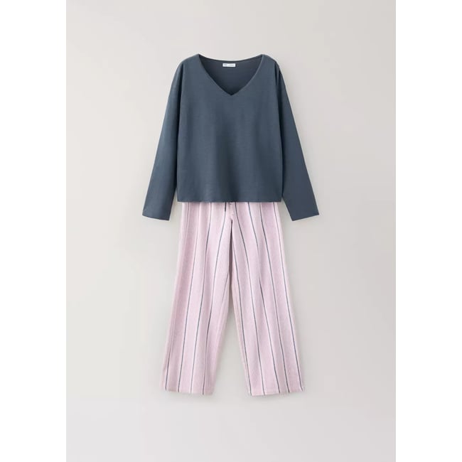 Ensemble pyjama coton rose <span itemprop=