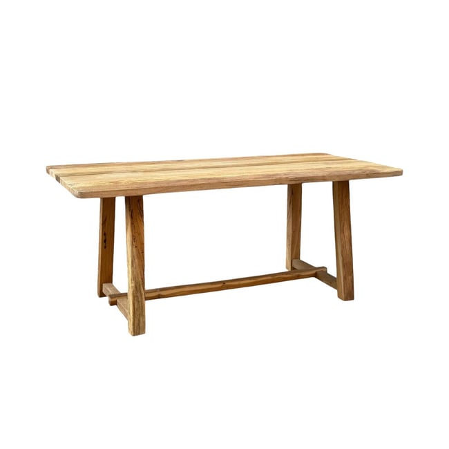Table à manger en bois recyclé EURYDICE Couleur bois clair <span itemprop=