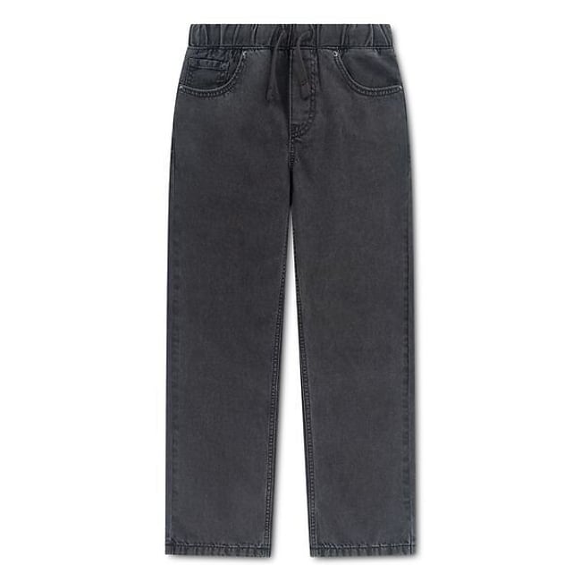 Jean avec ceinture élastiquée denim noir <span itemprop=