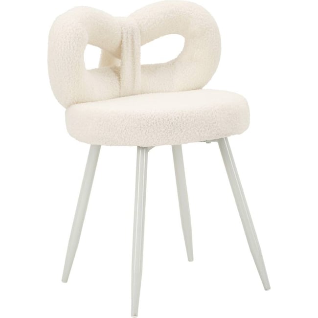 Mini chaise bouclette dossier enveloppant pieds - RECOLLECTION
