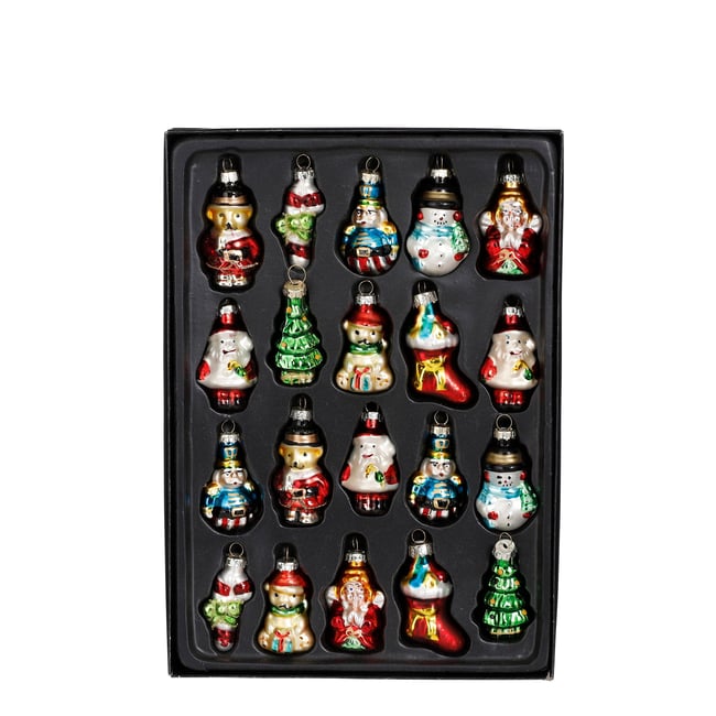 Lot de 20 ornements de Noël figurines Couleur vert <span itemprop=