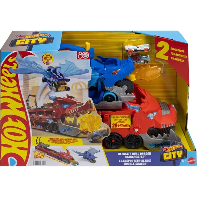 Hot Wheels-Transporteur 2 En 1 Dragons v019845 <span itemprop=