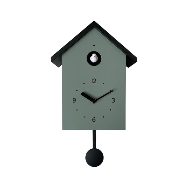 Horloge coucou 20x10x34.5cm Couleur vert <span itemprop=