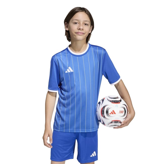 T-shirt à manches courtes de football bleu <span itemprop=