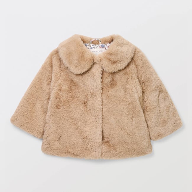 Veste en imitation fourrure cappuccino <span itemprop=