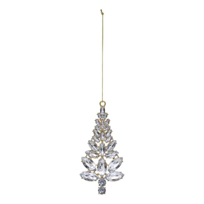 SDN METAL SAPIN STRASS 12CM Couleur argent <span itemprop=