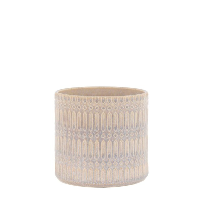 Anfo Embossed Planter in Taupe, taupe, ÉDITÉ