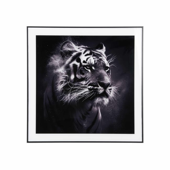 Décoration Murale Verre TIGER Couleur noir <span itemprop=