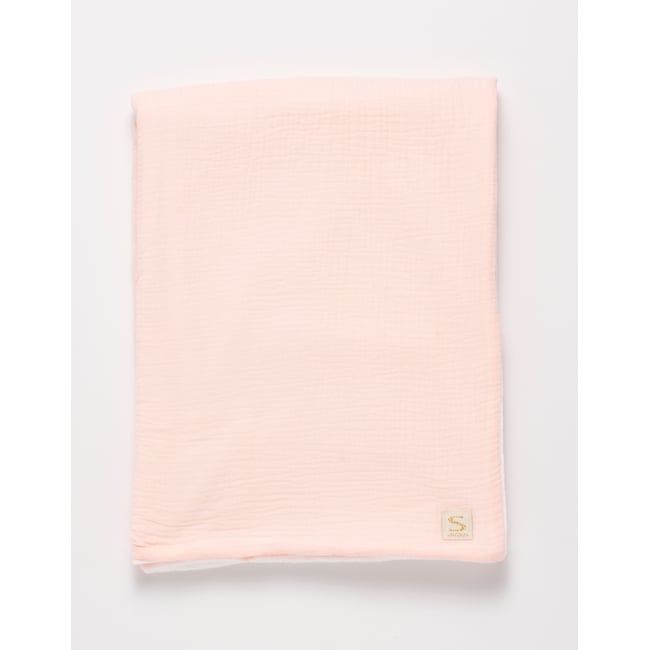 Couverture bébé en gaze de coton et polaire - SAUTHON