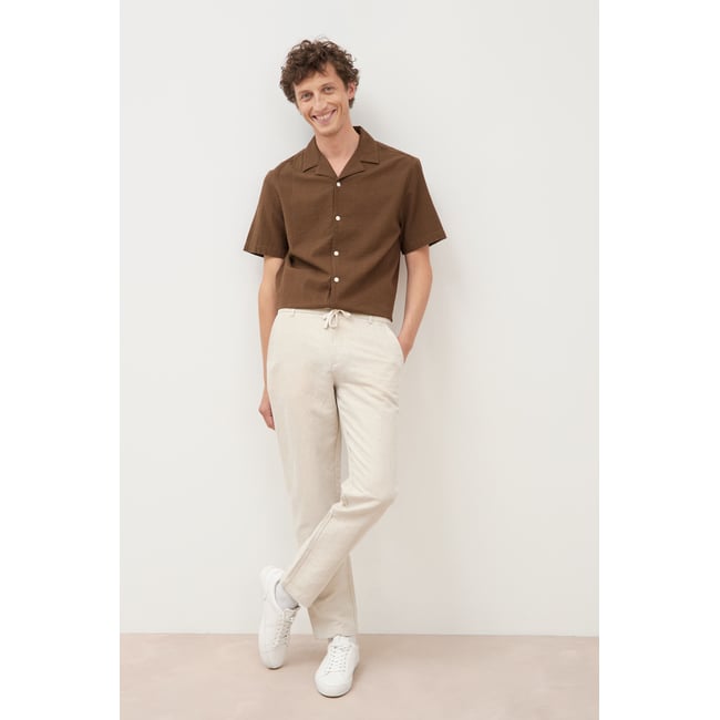 Chino coupe droite longueur 32 ecru <span itemprop=