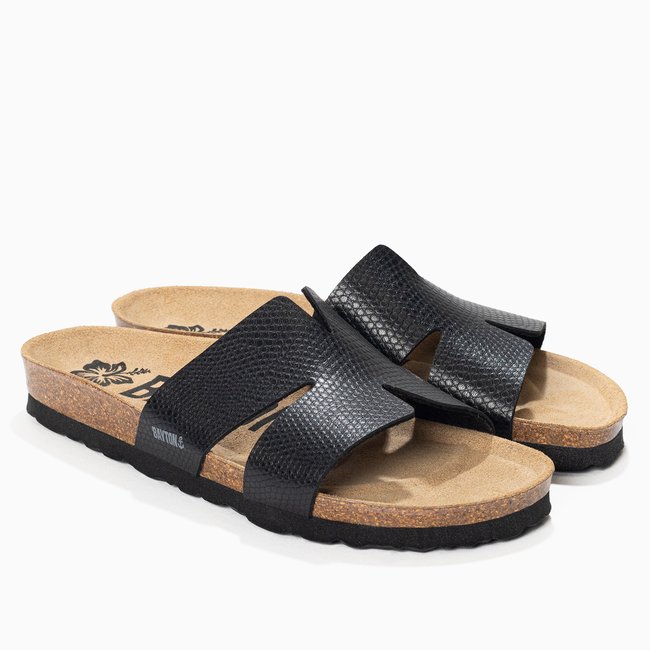 Sandales DJONE pour femme noir <span itemprop=