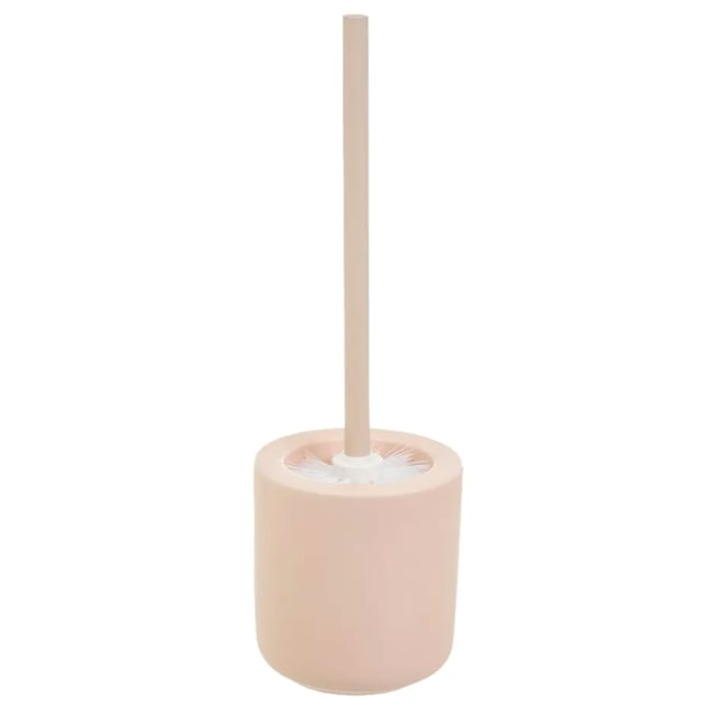 Brosse WC en dolomite rose pastel 11x11x38cm Couleur rose <span itemprop=