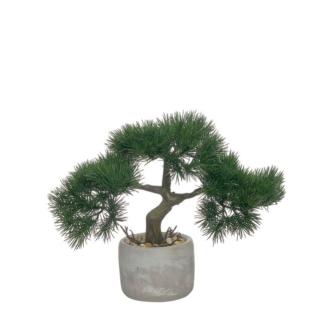 Planta bonsai artificial com vaso, BORGHESI cinzento <span itemprop=