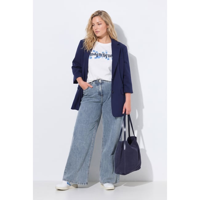 Jean Mary, jambe droite et extra-large bleu jean <span itemprop=
