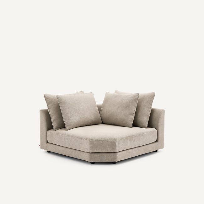 Divano angolare modulare in tweed, TIBERIO - AM.PM