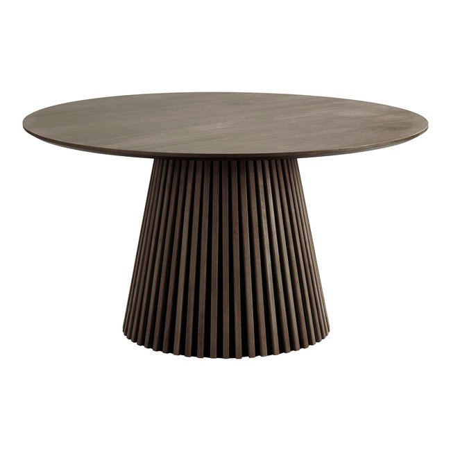 Table ronde moderne, pied baguette AMSTERDAM Couleur chêne brun (120 cm) <span itemprop=